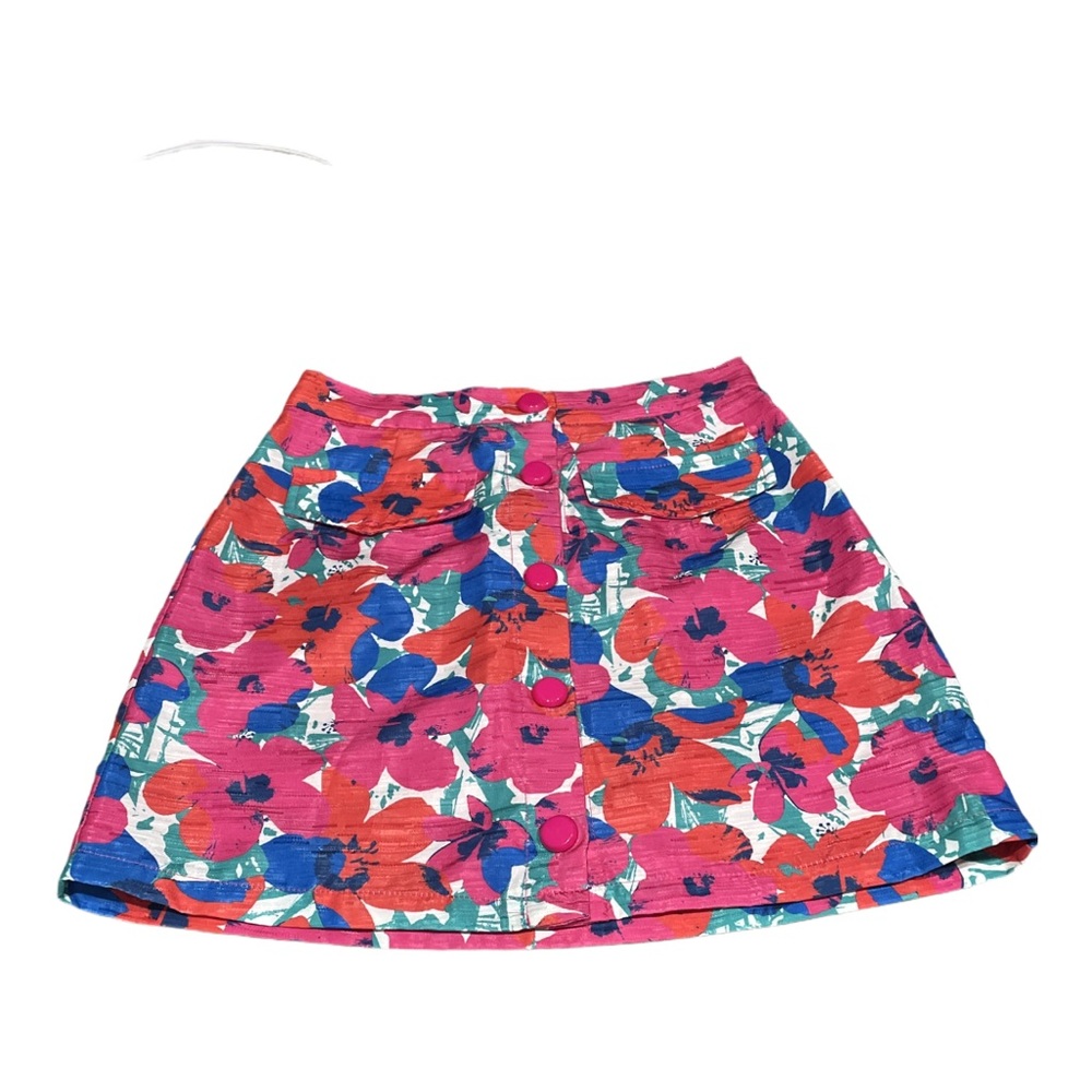 Lili Sidonio Multicolored Floral Mini A-Line Skirt for Casual Wear